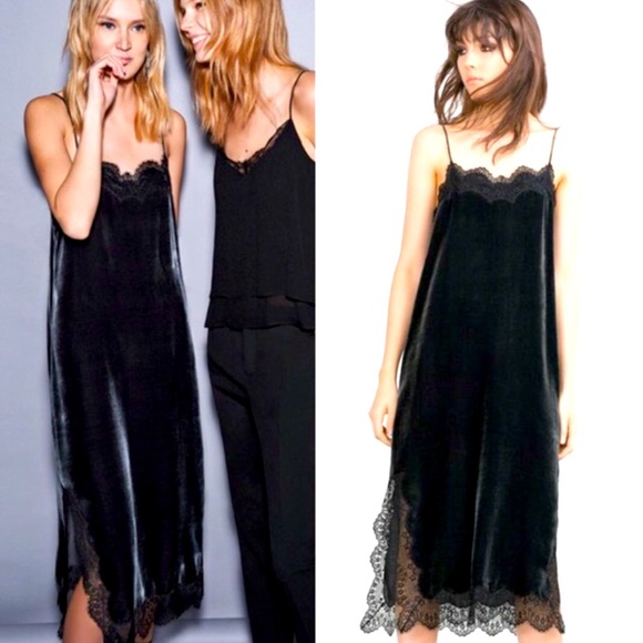 black lace slip dress zara